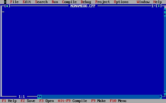 Turbo C++ — 스크린샷 1