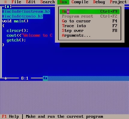 Turbo C++ — 스크린샷 3